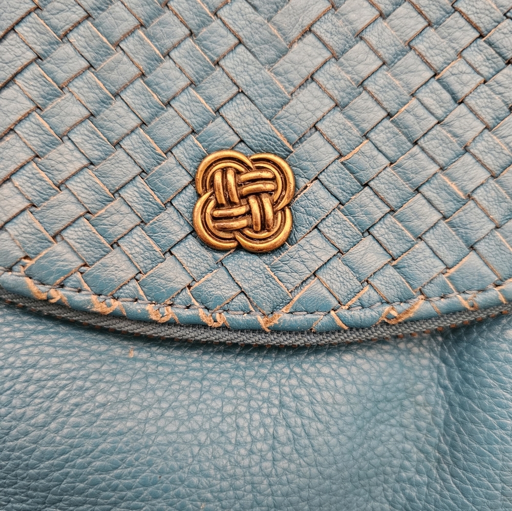 Elliott Lucca Blue Jean Leather Crossbody Bag - Picture 3 of 15